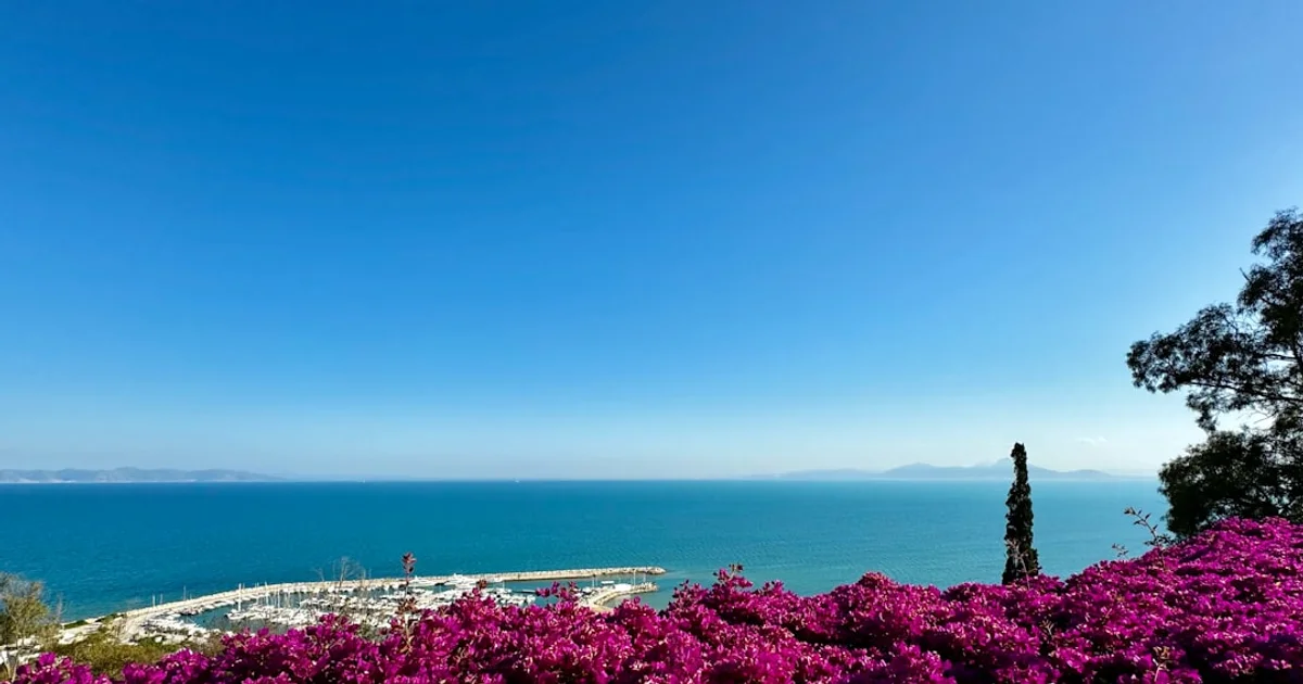Résidences modernes et villas de La Soukra avec le Lac de Tunis en arrière-plan